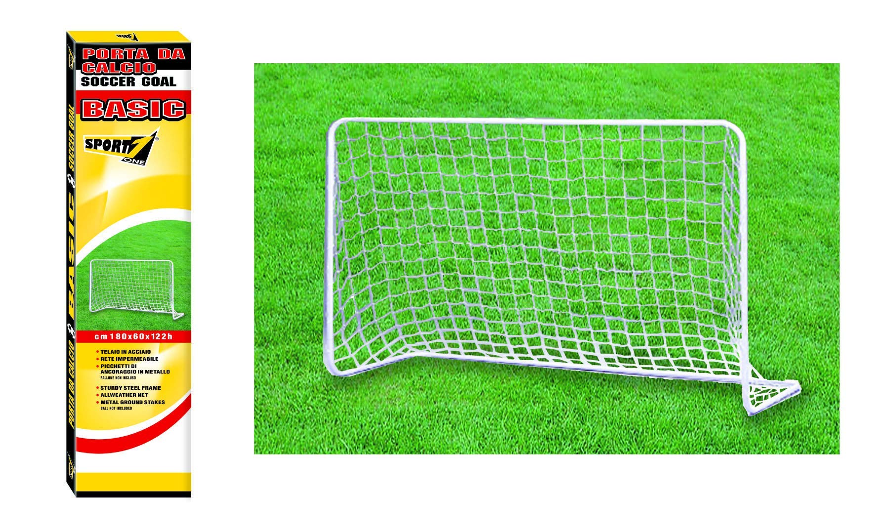 Porta calcio basic 180x122x60 cm