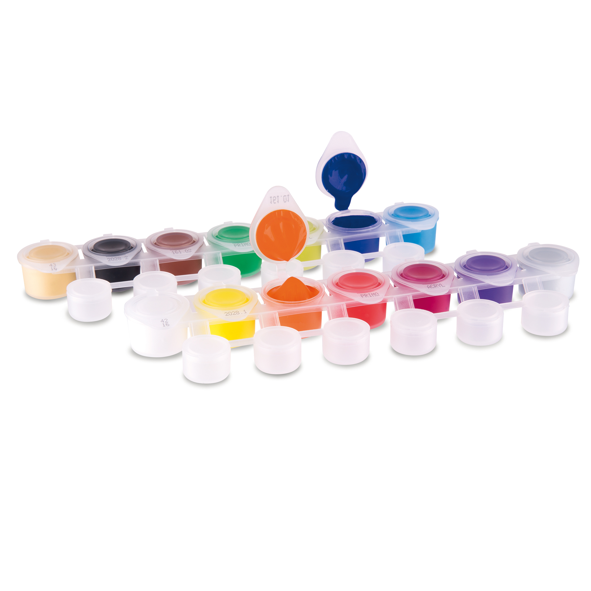 Colori Acryl - 4,5 ml - colori assortiti - Primo - blister 14 pezzi