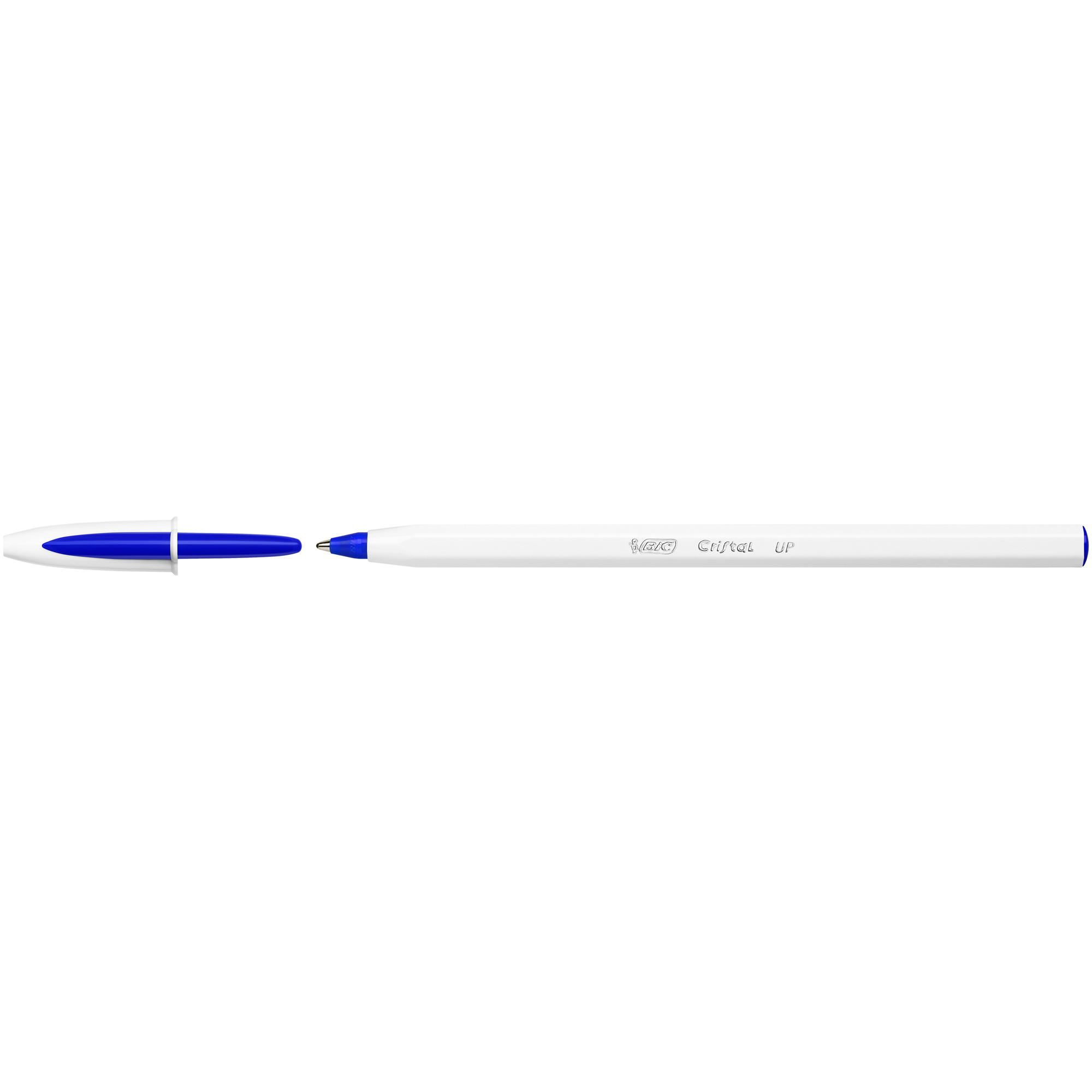 Penna a sfera Cristal Up con cappuccio  - punta media 1,2mm  - blu - Bic - conf. 20 pezzi