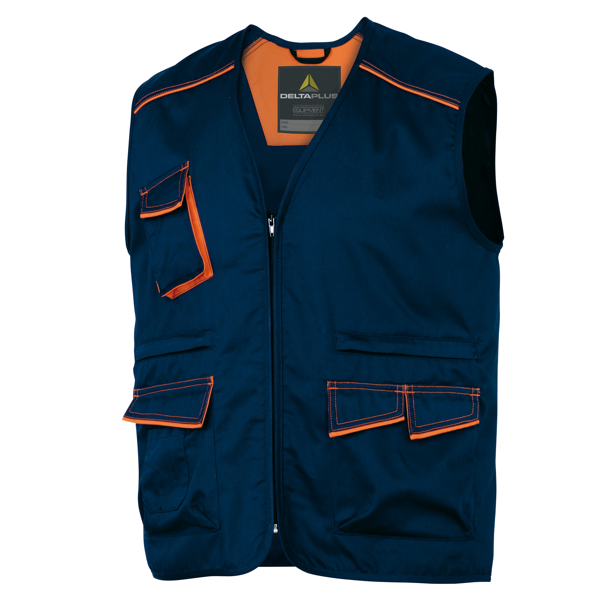 Gilet da lavoro Panostyle  M6GIL - sargia/poliestere/cotone - taglia XXL - blu/arancio - Deltaplus