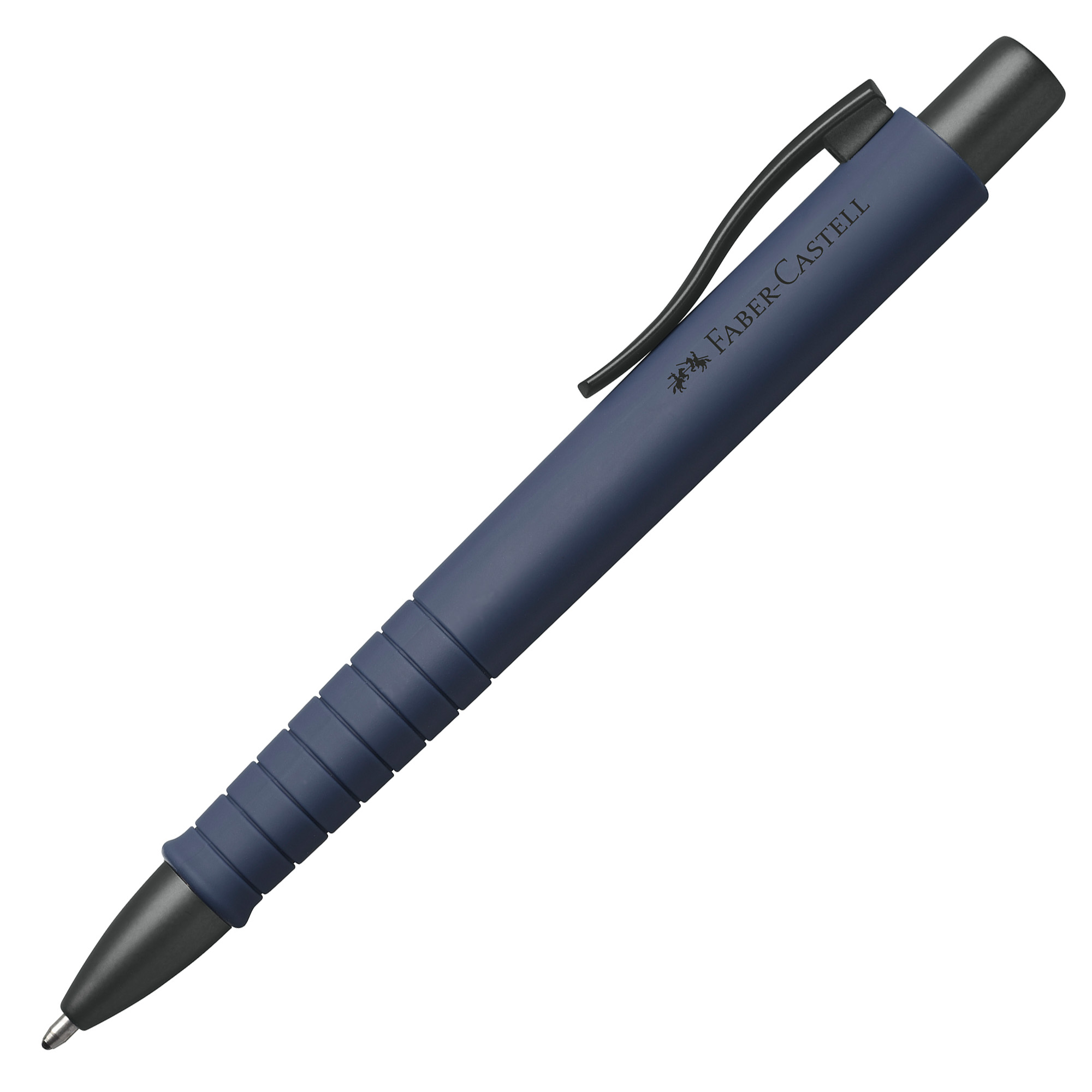 Penna a sfera a scatto Poly Ball - Punta 0,7mm - fusto blu navy - Faber-Castell