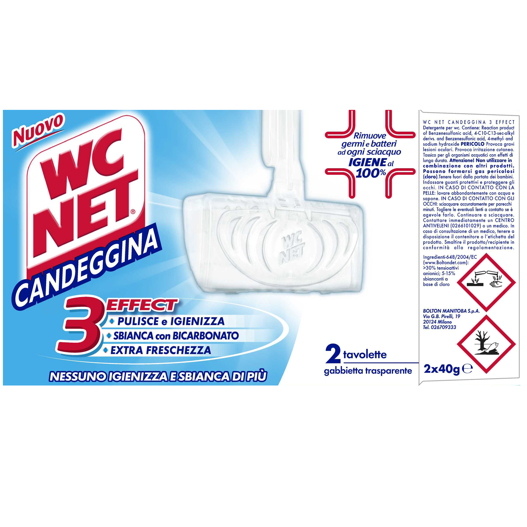 Tavoletta solida candeggina extra white - WC Net