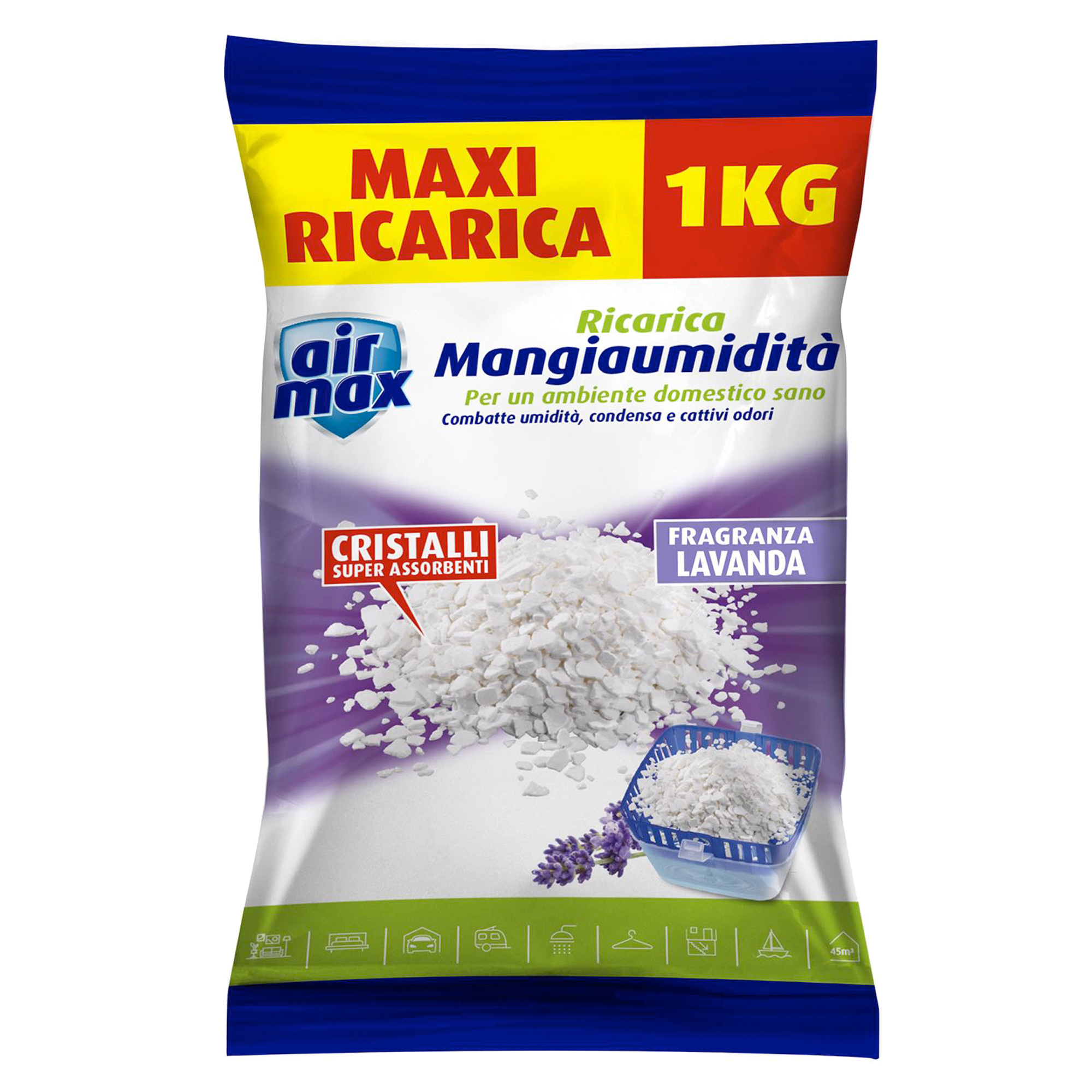 Ricarica sali assorbiumiditA' - lavanda - 1 kg - Air Max