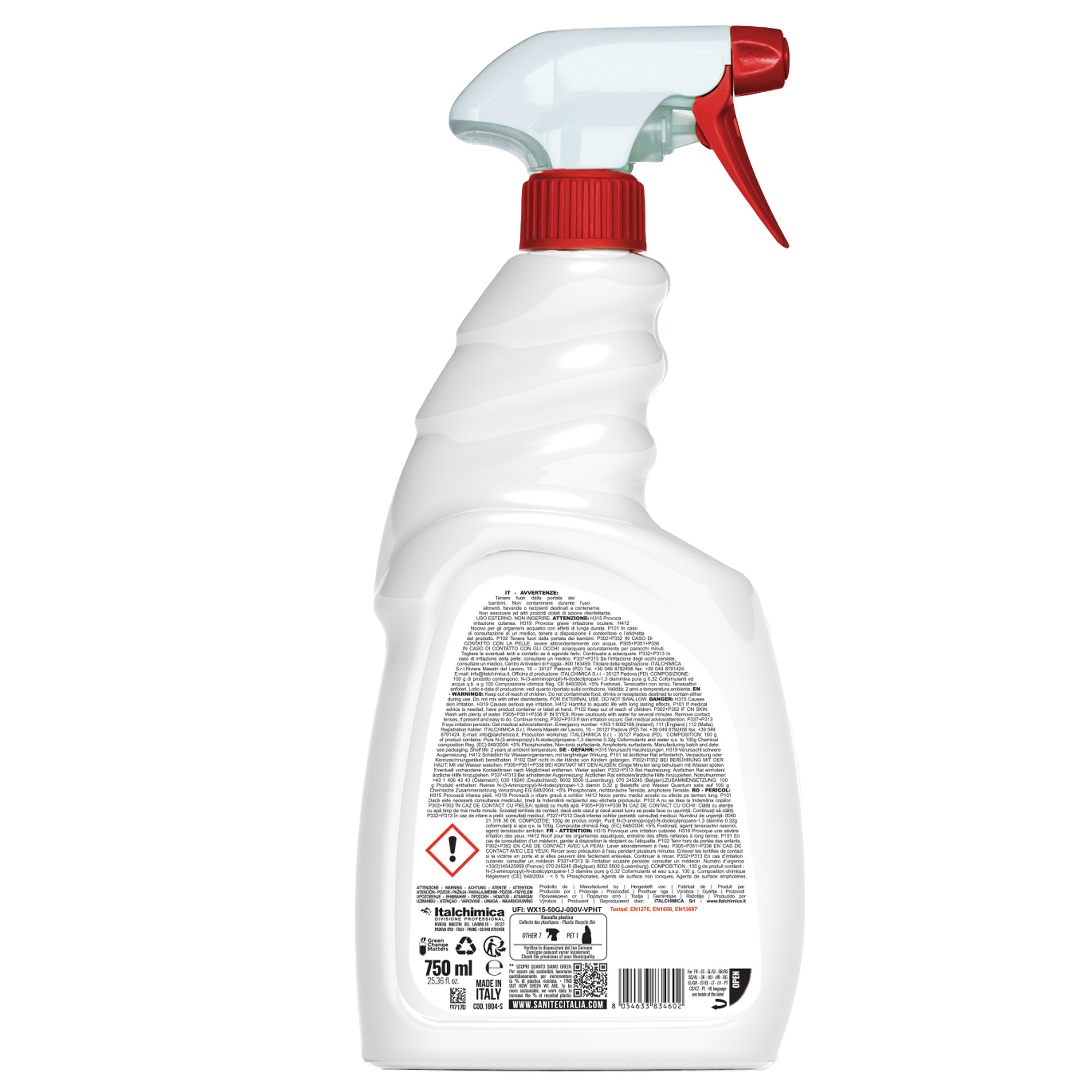 Disinfettante sgrassatore Sani Active - 750 ml - Italchimica