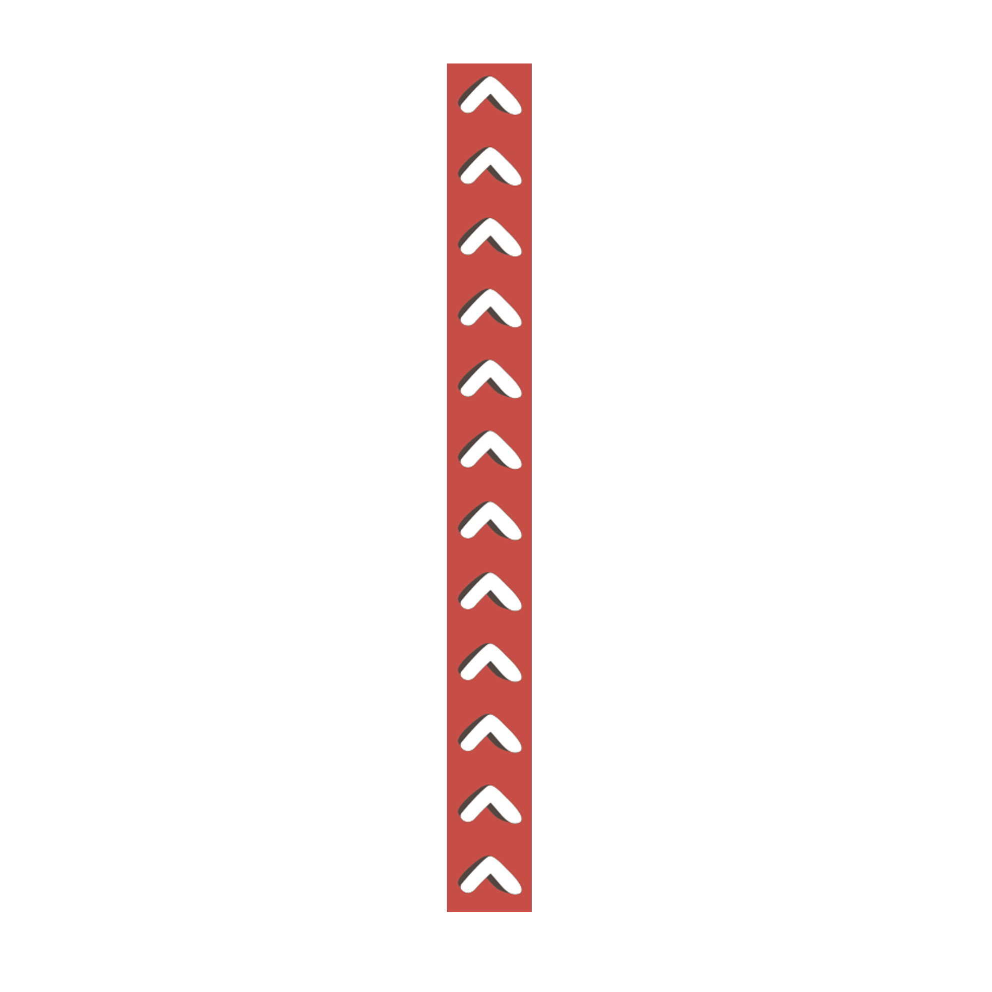 Segnale autoadesivo per pavimenti - 100x10 cm - fondo rosso e con frecce - Cartelli Segnalatori