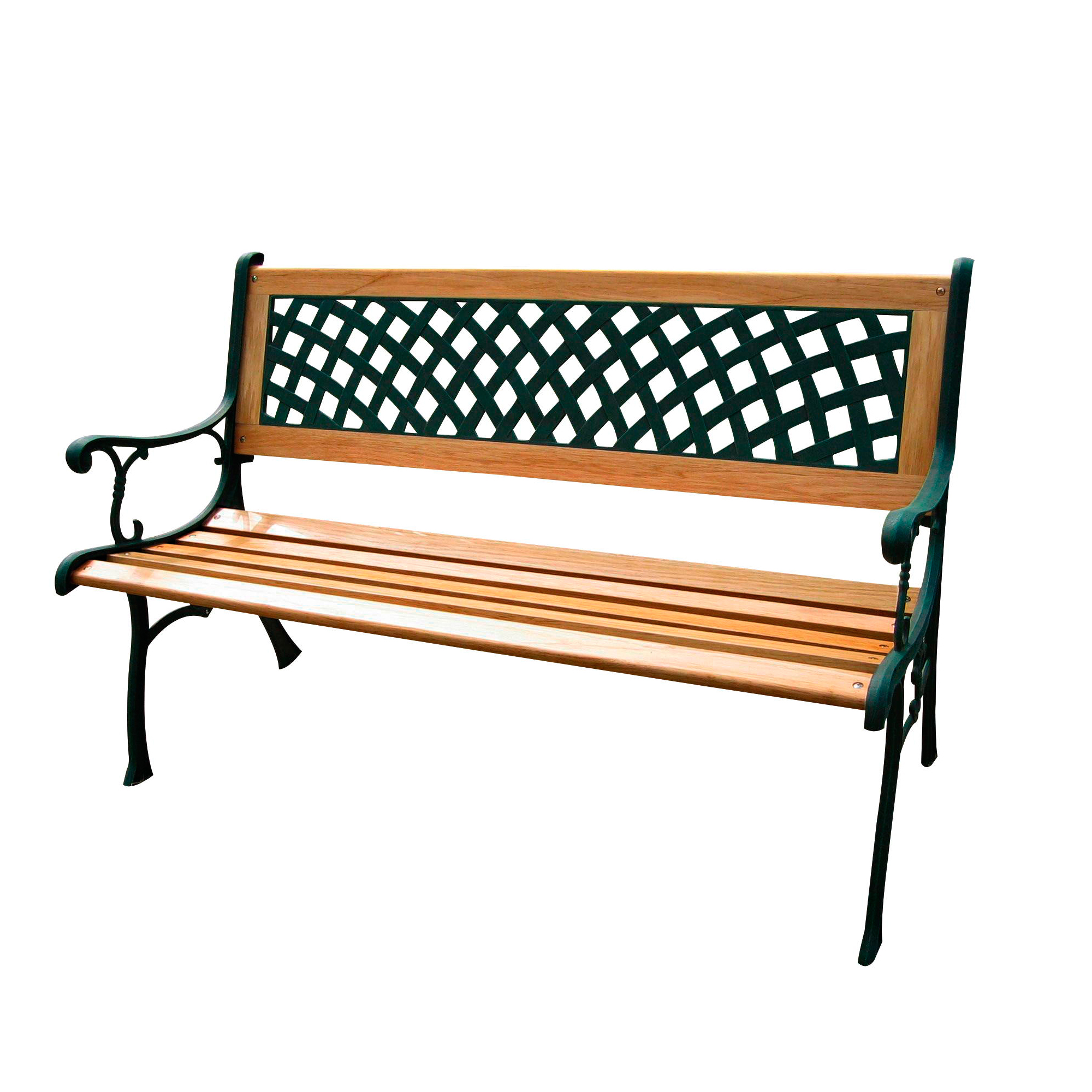 Panca da giardino Rombo - in ghisa e legno - 74 x 52 x 125 cm - Garden Friend