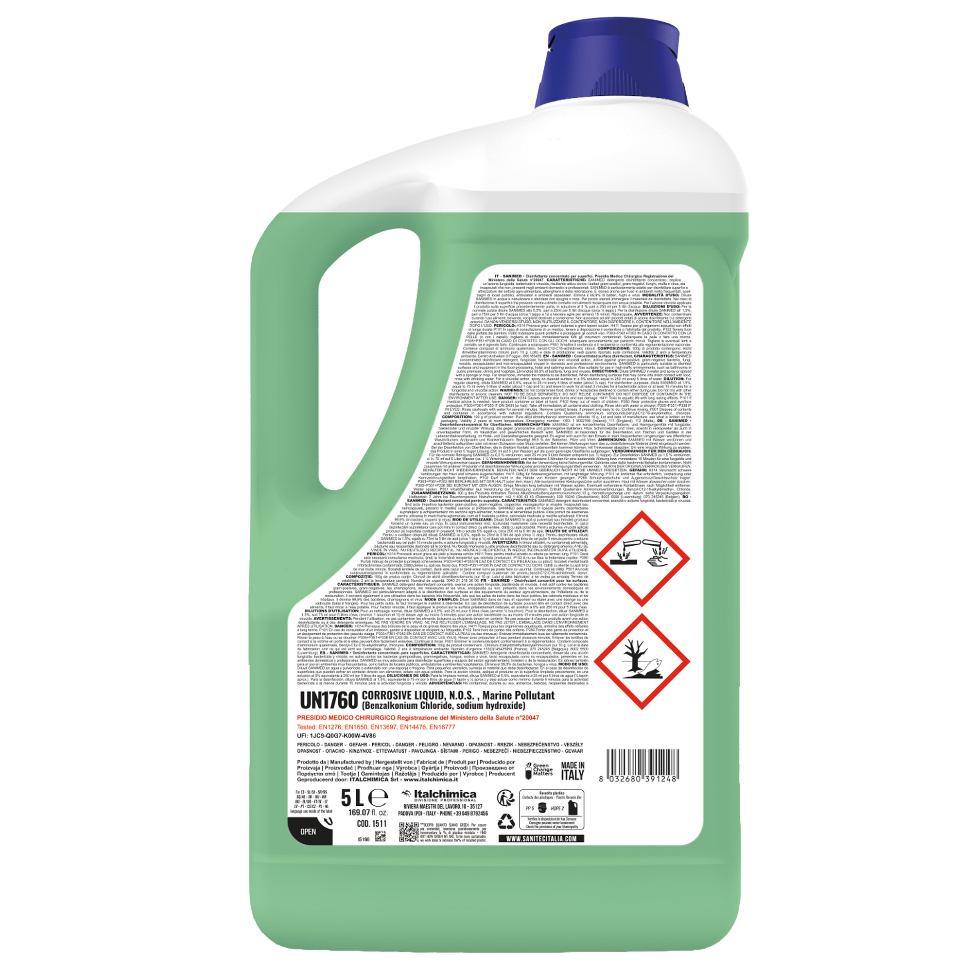 Disinfettante concentrato Sanimed - 5 Lt - Sanitec