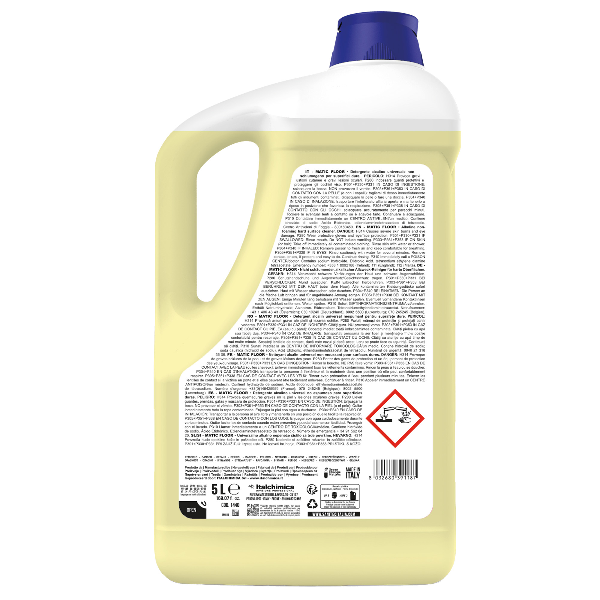 Detergente alcalino universale Matic Floor - 5,5 kg -Sanitec