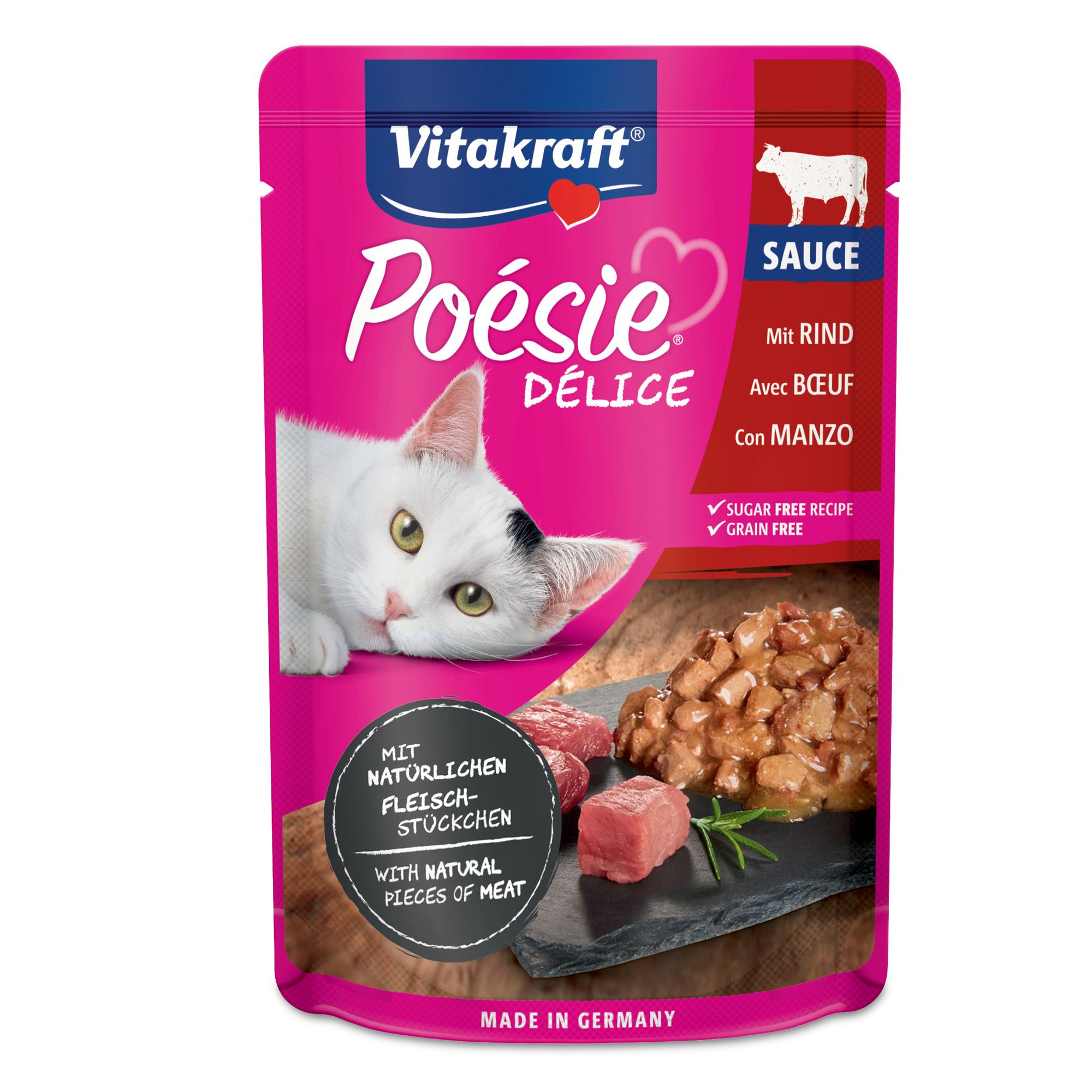 PoE'sie DE'lisauce per gatti - gusto manzo - 85 gr - Vitakraft