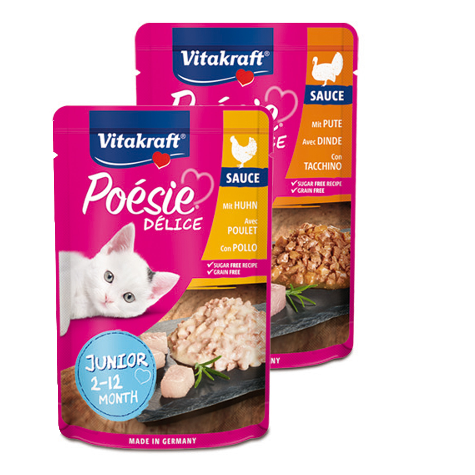 PoE'sie DE'lisauce per gatti - gusto pollo junior - 85 gr - Vitakraft