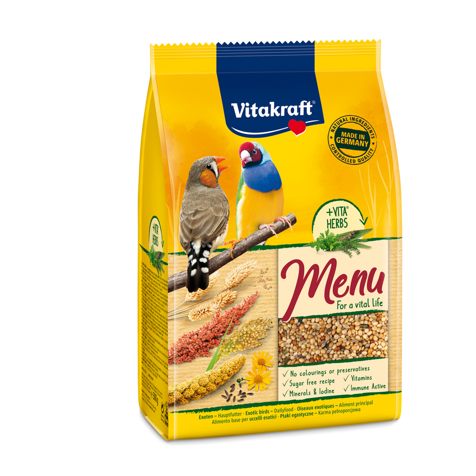 MenU' alimento completo per uccellini esotici - 500 gr - Vitakraft