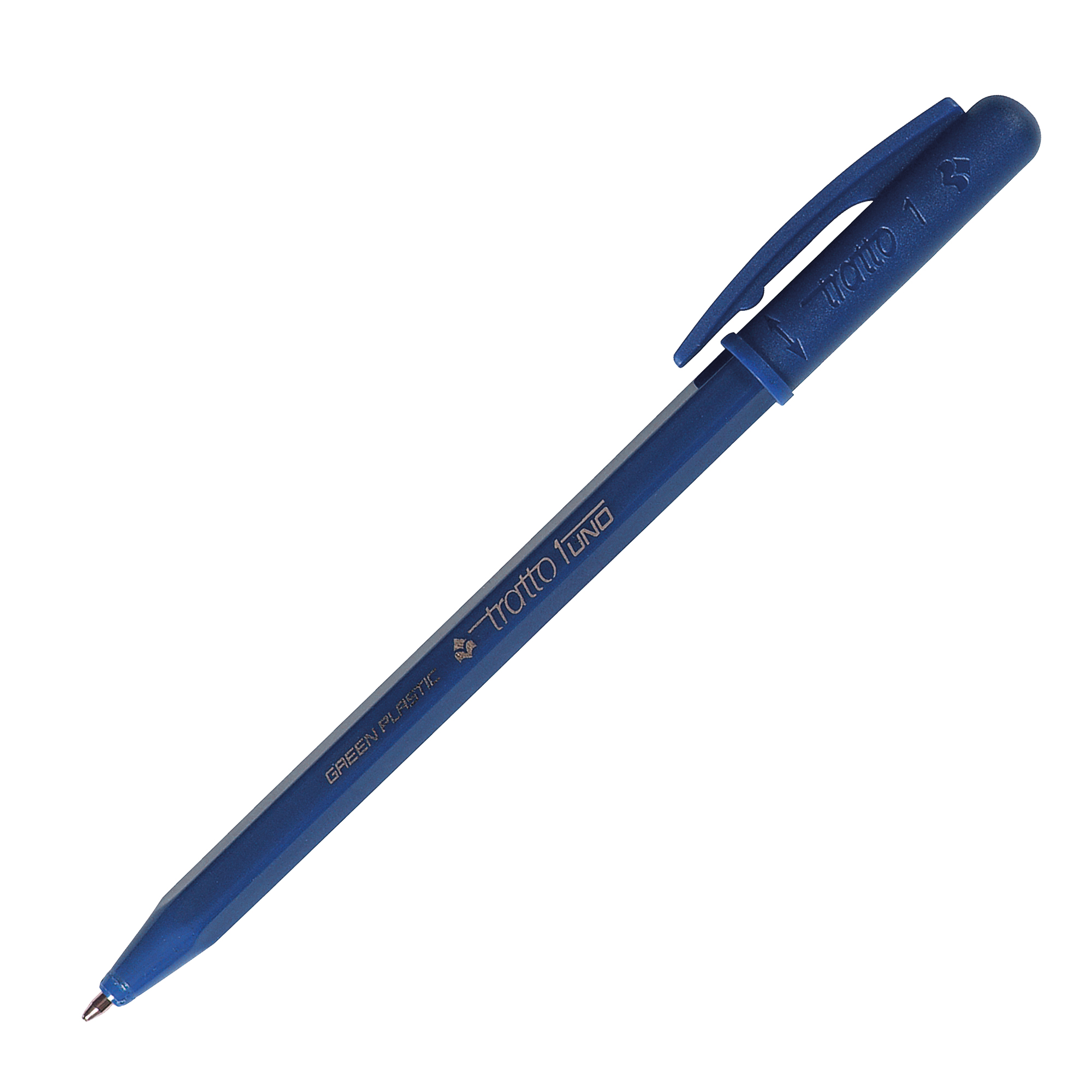 Penna sfera Tratto Uno Green - punta media 1 mm - blu - Tratto - conf. 50 pezzi