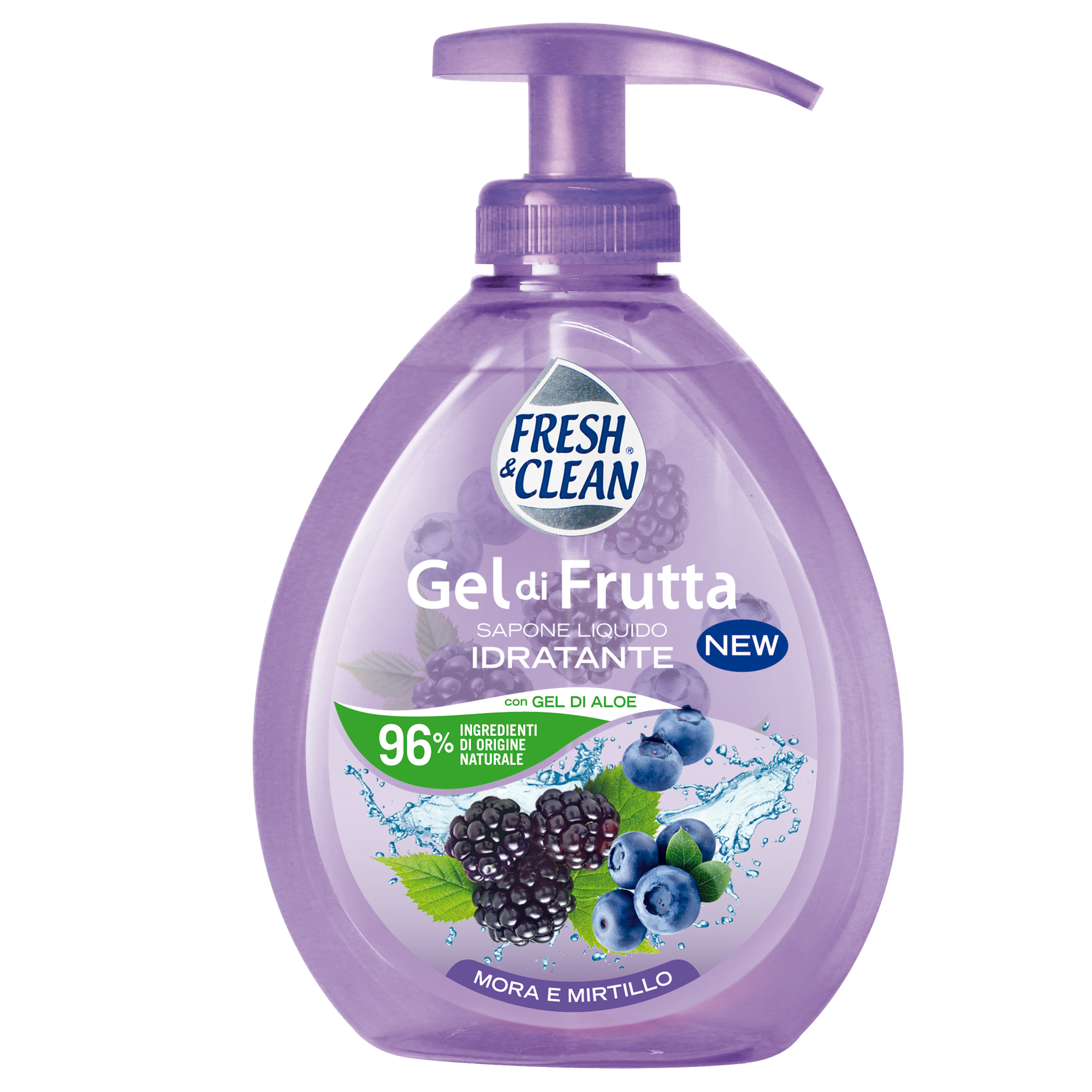 Sapone Gel - liquido - mora/mirtillo - 300 ml - FreshClean