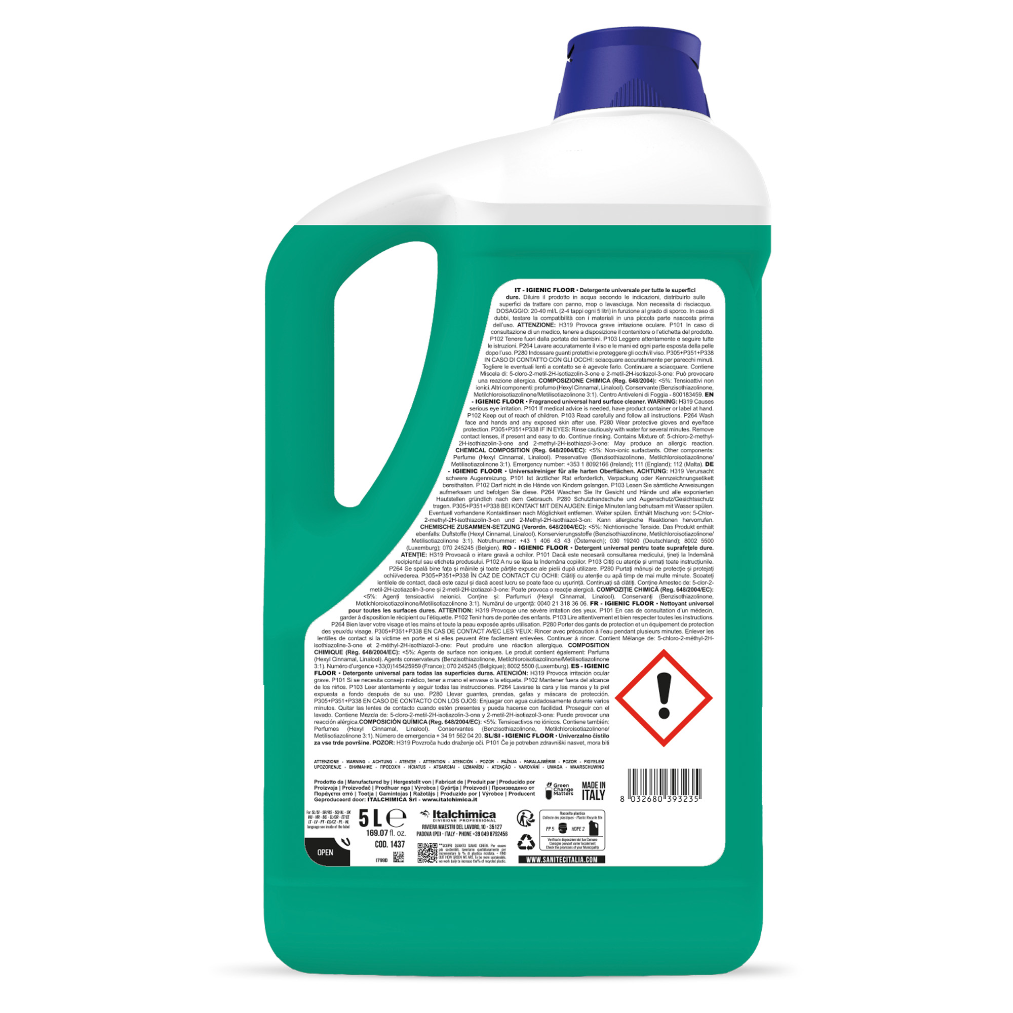 Detergente Igienic Floor - mela verde e bacche - 5 lt - Sanitec