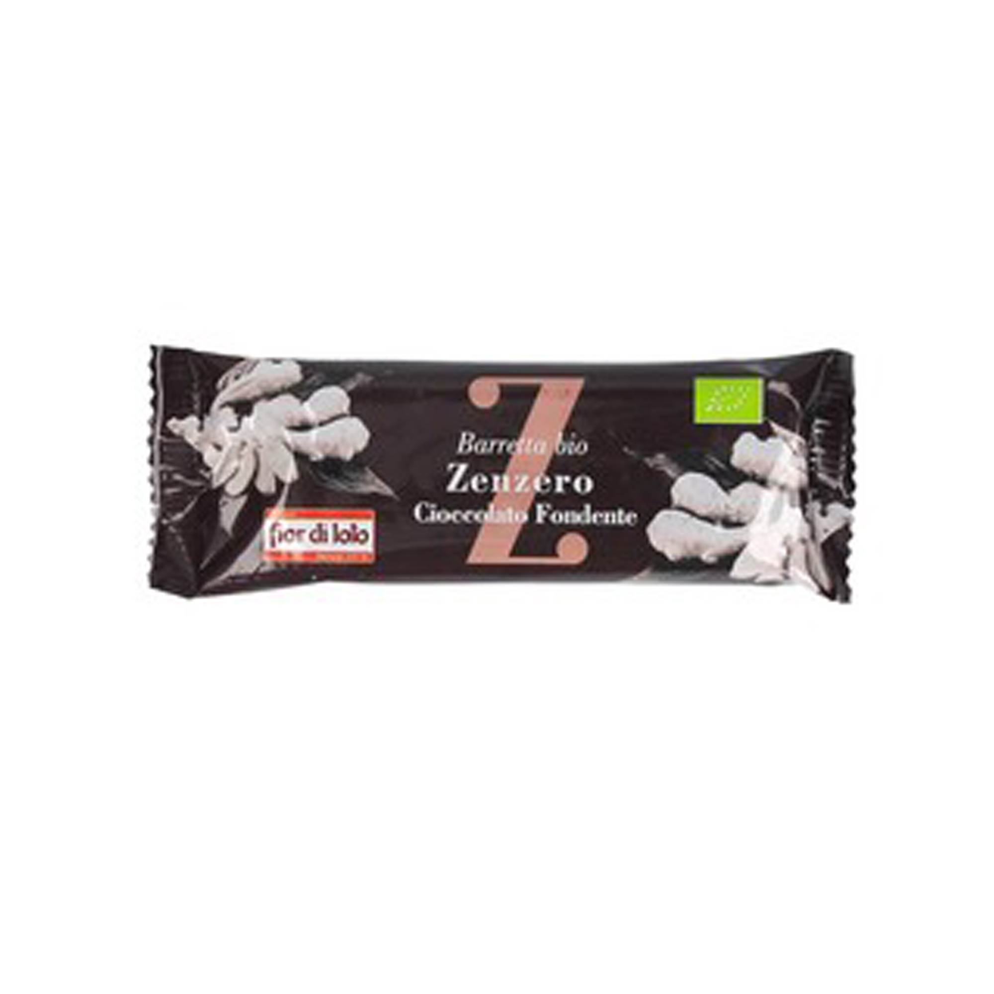 Barretta di riso - zenzero e cioccolato fondente - 30 gr - Fior di loto