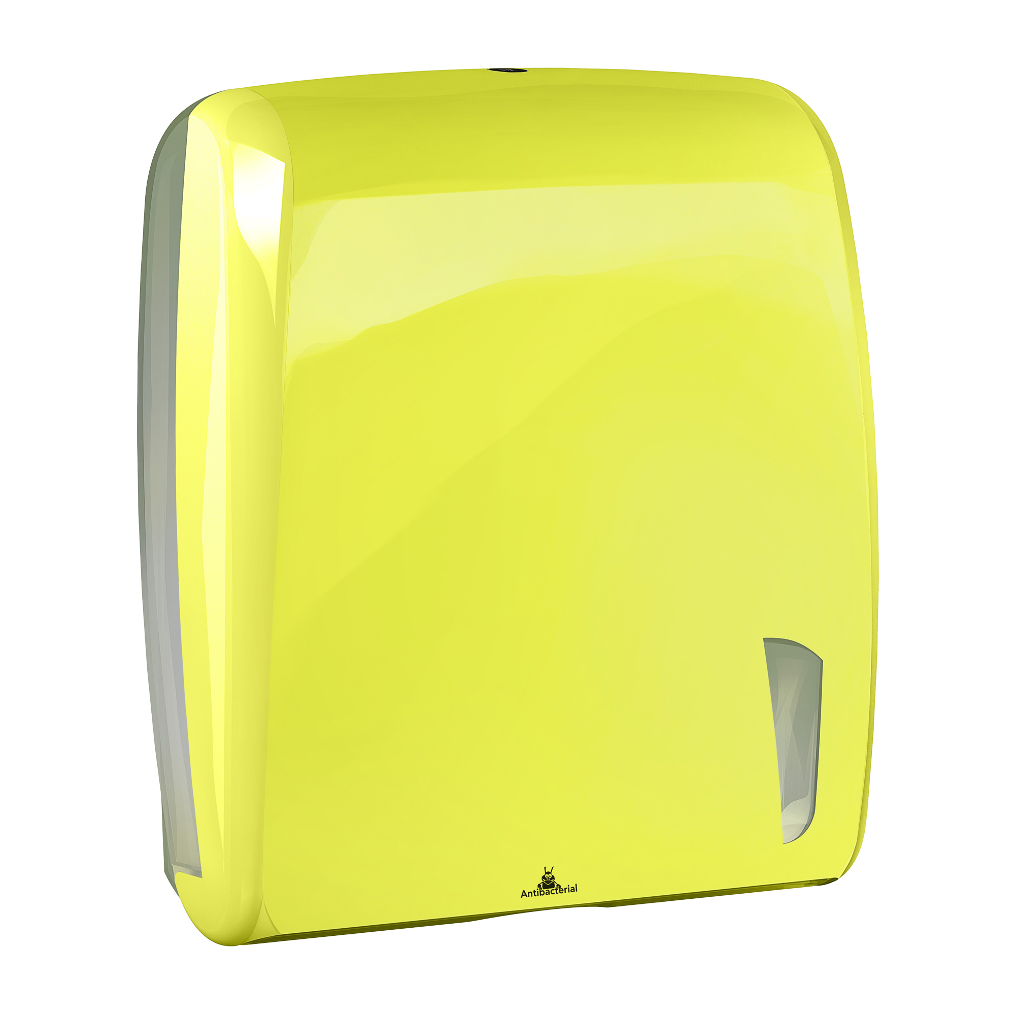 Dispenser asciugamani Skin - piegati a C e Z - 345 x 112 x 306 mm - 450 fogli - giallo fluo  - Mar Plast