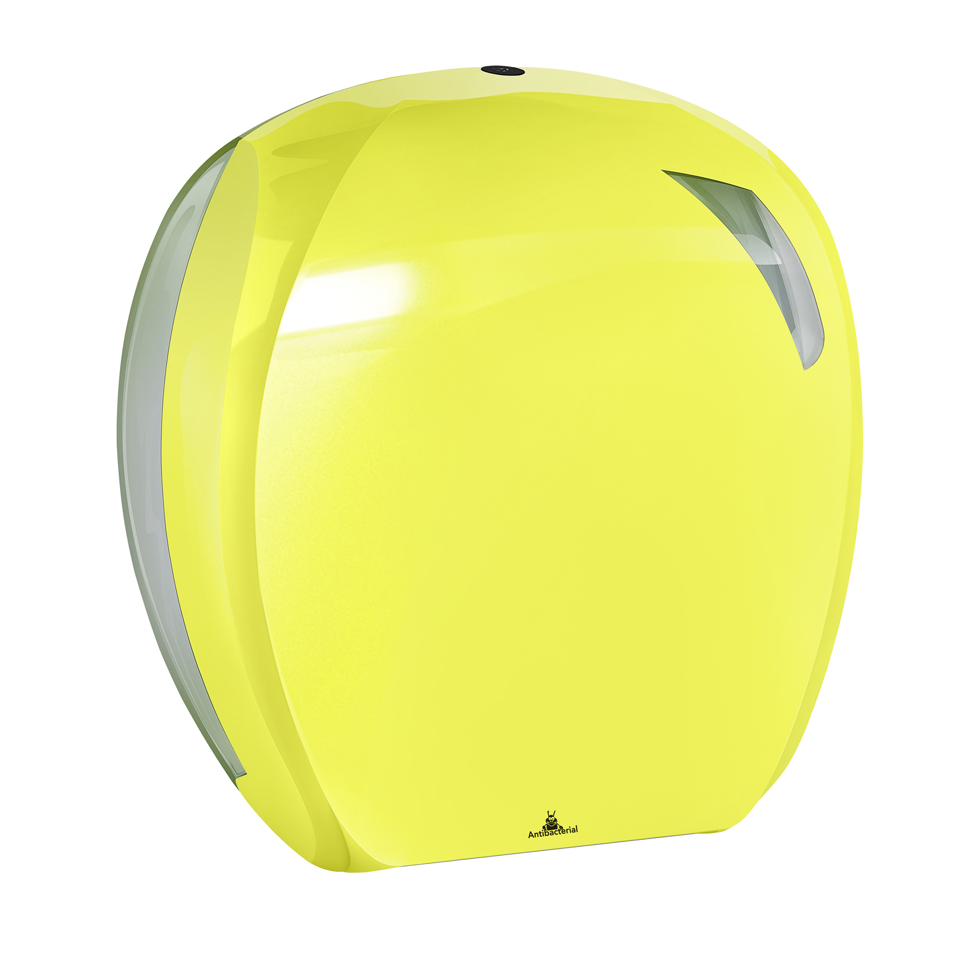 Dispenser per carta igienica Mini Jumbo Skin - 296 x 135 x 277 mm - rotolo diametro 24 cm - giallo fluo - Mar Plast