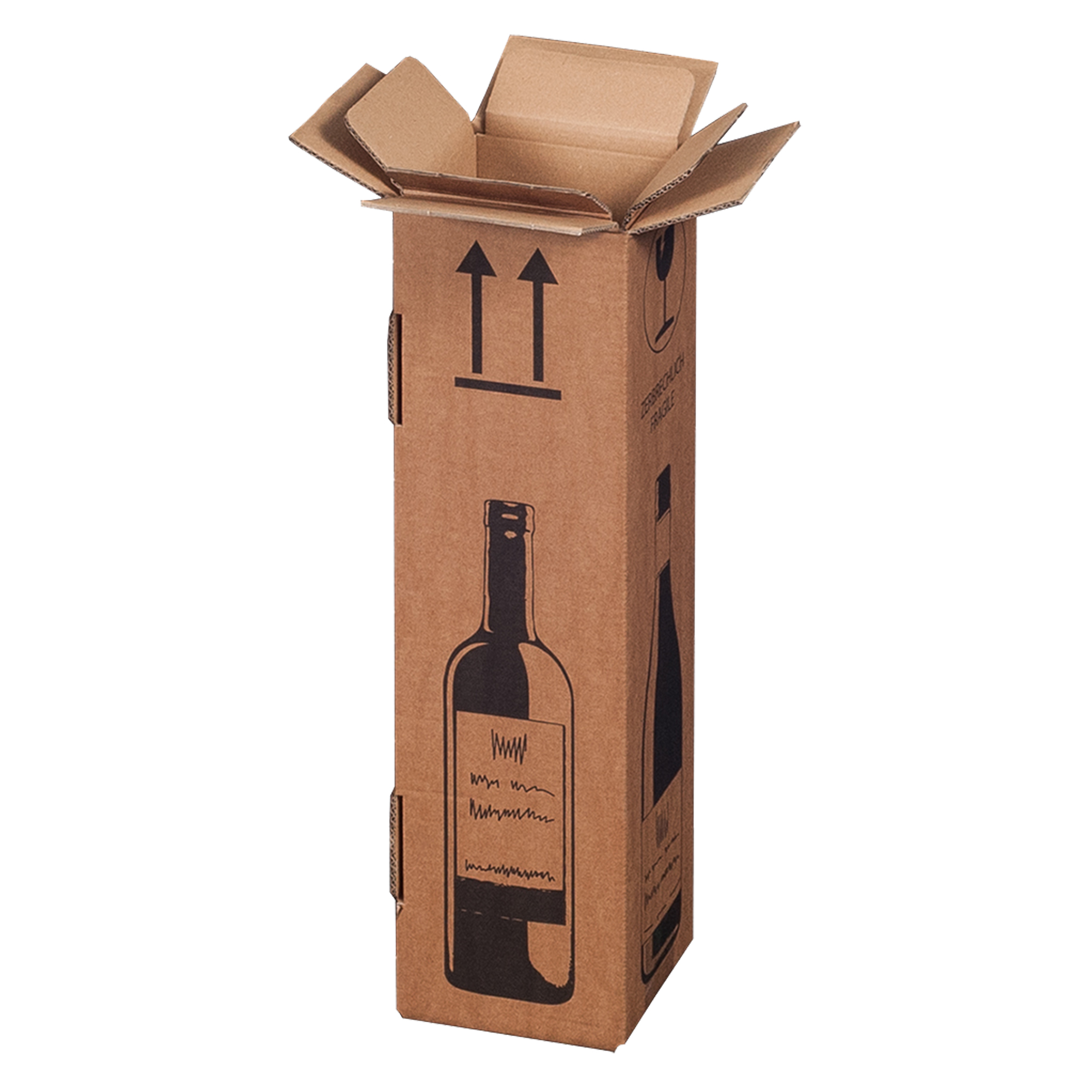 Scatola Wine Pack - per 1 bottiglia - 10,5 x 10,5 x 42 cm - Bong Packaging - conf. 20 pezzi