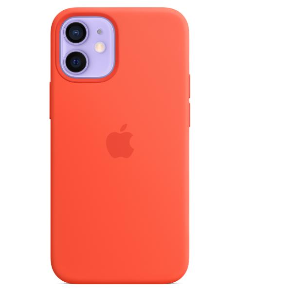 IPHONE12MINISILCASEORANGELECTRIC