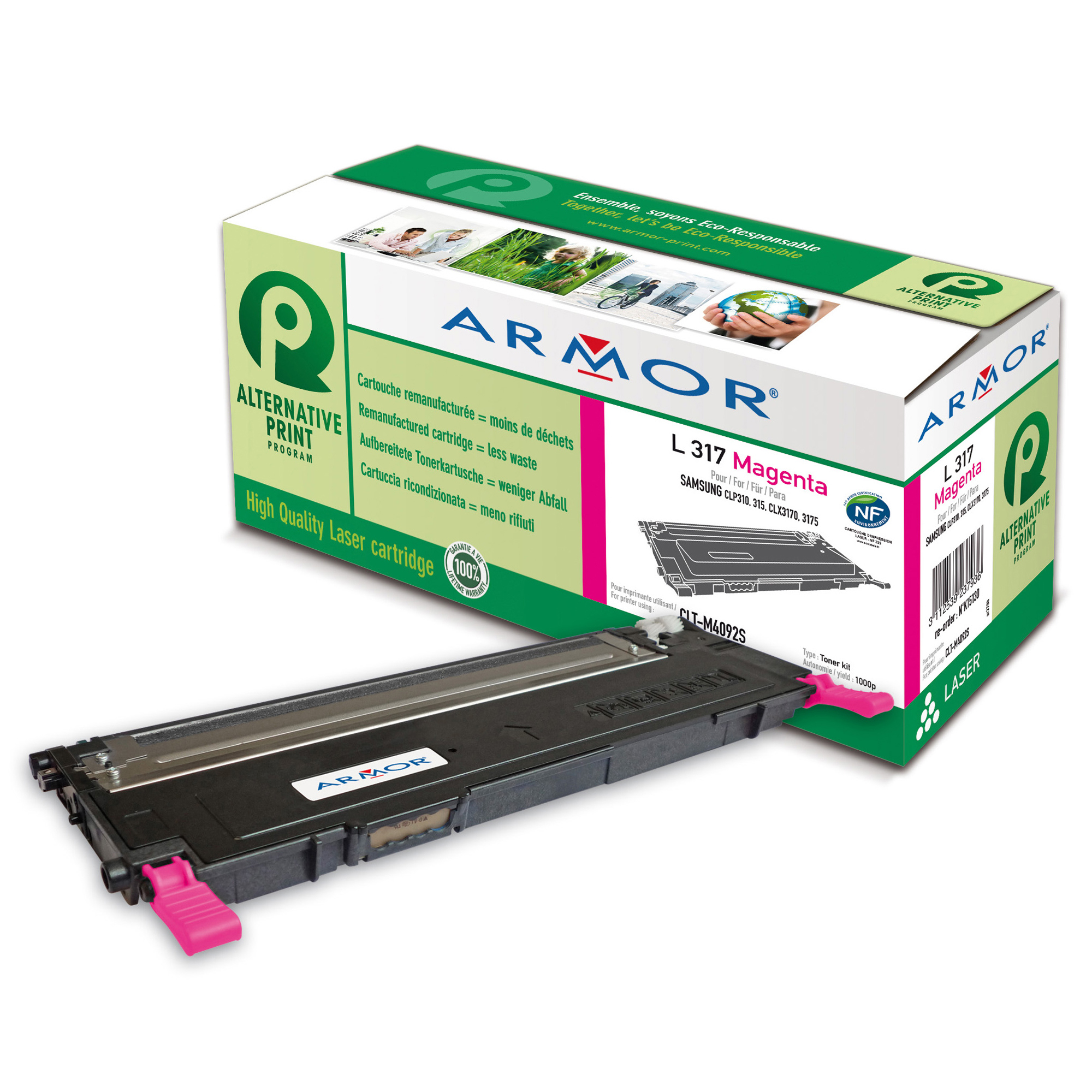 Armor - Toner per Hp/Samsung - Magenta - CLT-M4092S - 1.000 pag