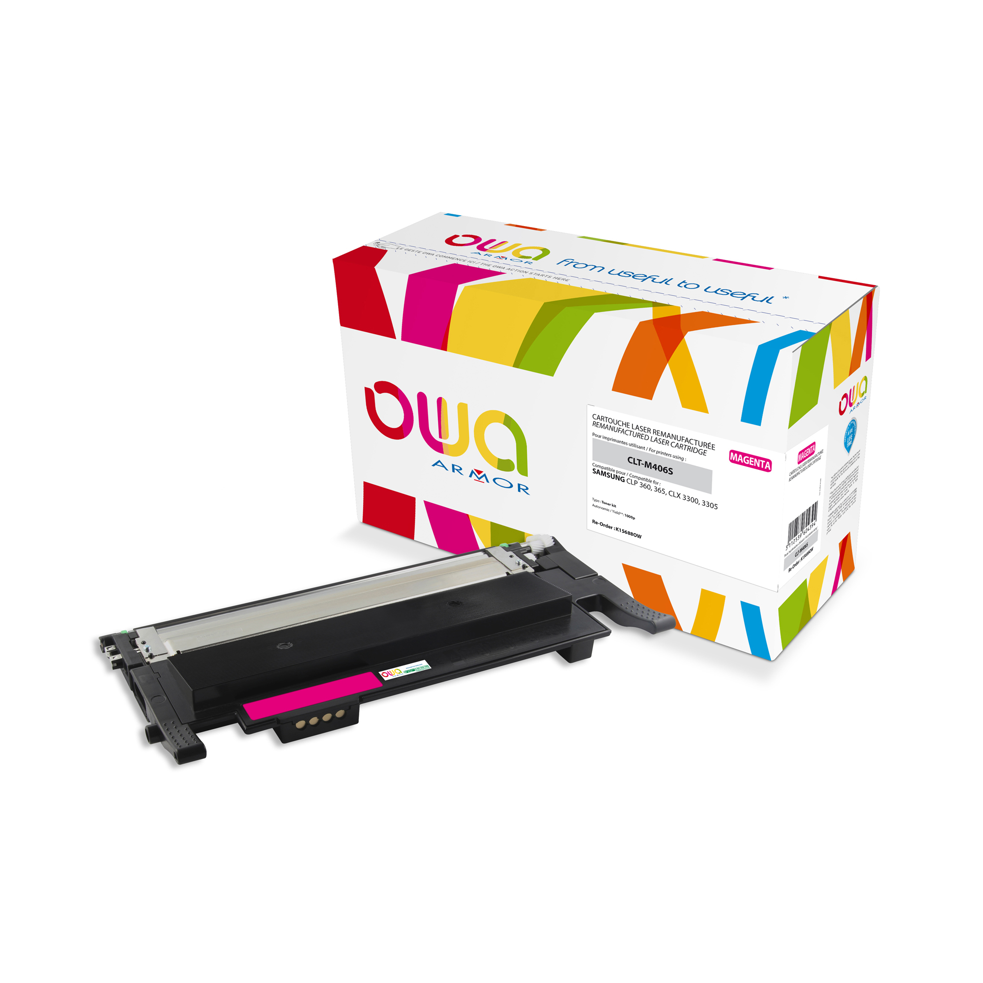 Armor - Toner per Hp/Samsung - Magenta - CLT-M406S - 1.000 pag