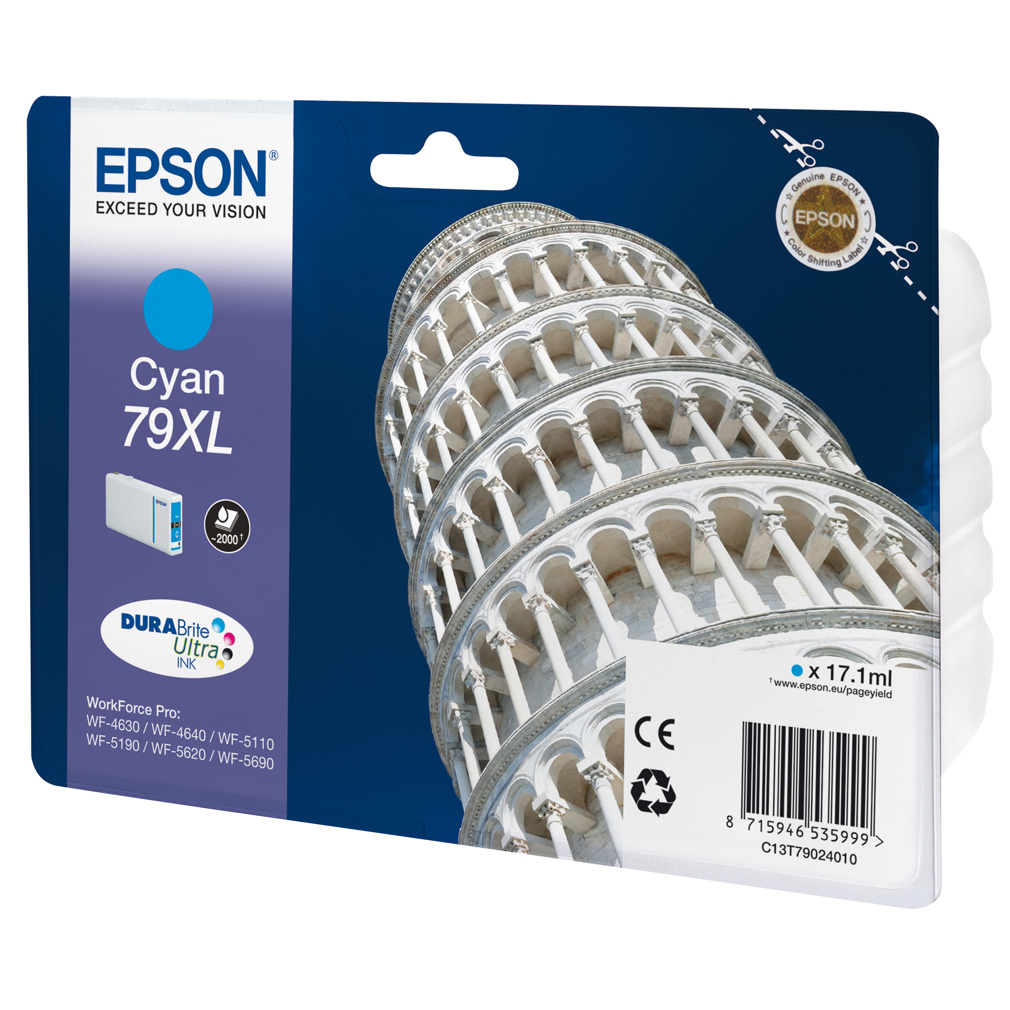 Epson - Tanica - 79XL - Ciano - C13T79024010 - T7902- 17,1ml