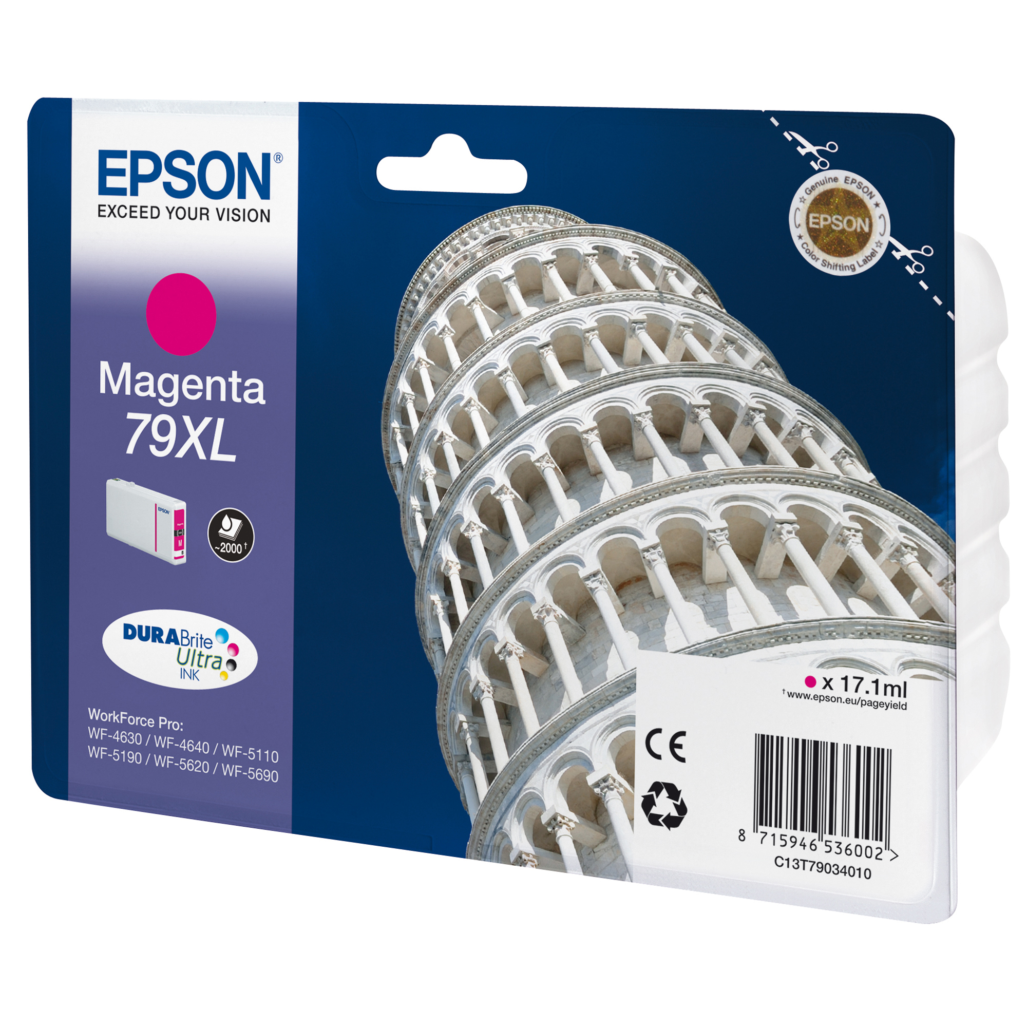 Epson - Tanica - 79XL - Magenta - C13T79034010 - 17,1ml