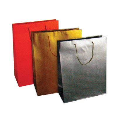 Shopper carta plast. opaca color 36x41x12 pz.12 arancio