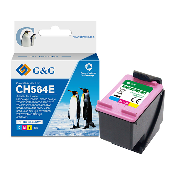 GG - Cartuccia ink Rigenerata per HP Deskjet 1000/1010/3000 - C/M/Y - 450 pag