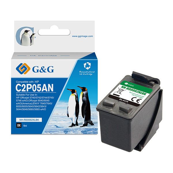 GG - Cartuccia ink Rigenerata  per HP Officejet 5740/5742/5744 eAIO - Nero - 600 pag