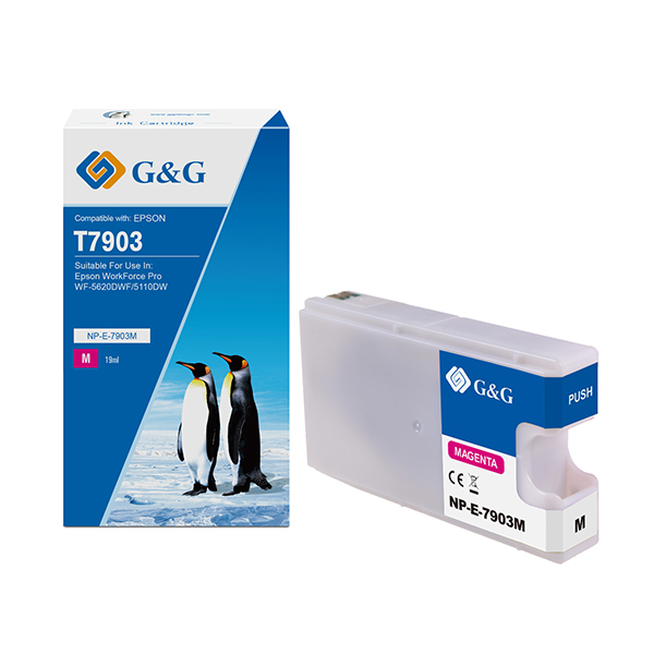 GG - Cartuccia ink Compatibile per Epson WorkForce Pro WF-5620DWF/WF-5110  - Magenta