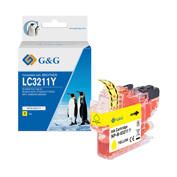 GG - Cartuccia ink Compatibile per Brother DCP-J772DW/J774DWMFC-J890DW - Giallo