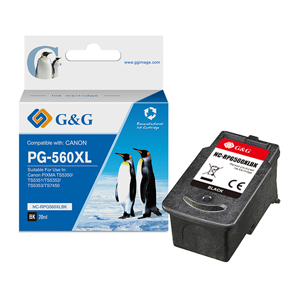 GG - Cartuccia ink Rigenerata per Canon PIXMA TS5350/TS5351/TS5352 - Nero