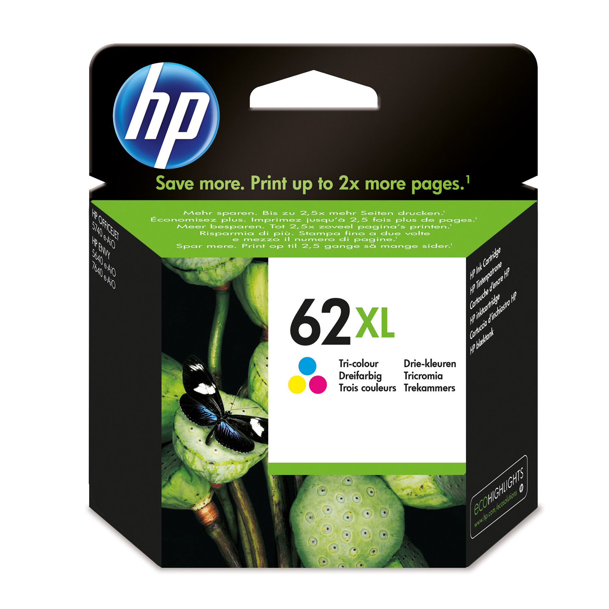 Hp - Cartuccia ink - 62XL - C/M/Y - C2P07AE - 415 pag