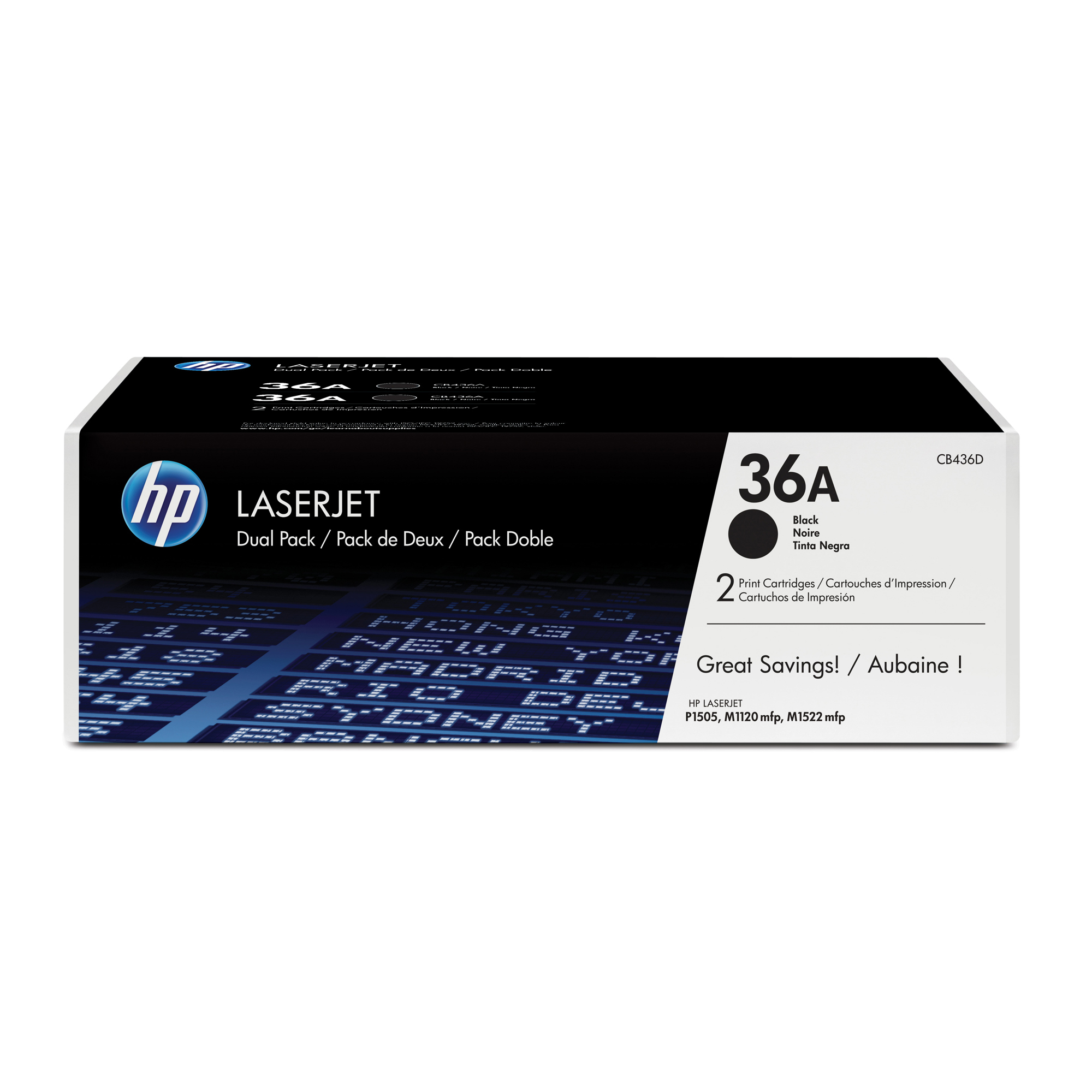 Hp - Confezione 2 Toner - 36A - Nero - B436AD - 2.000 pag cad