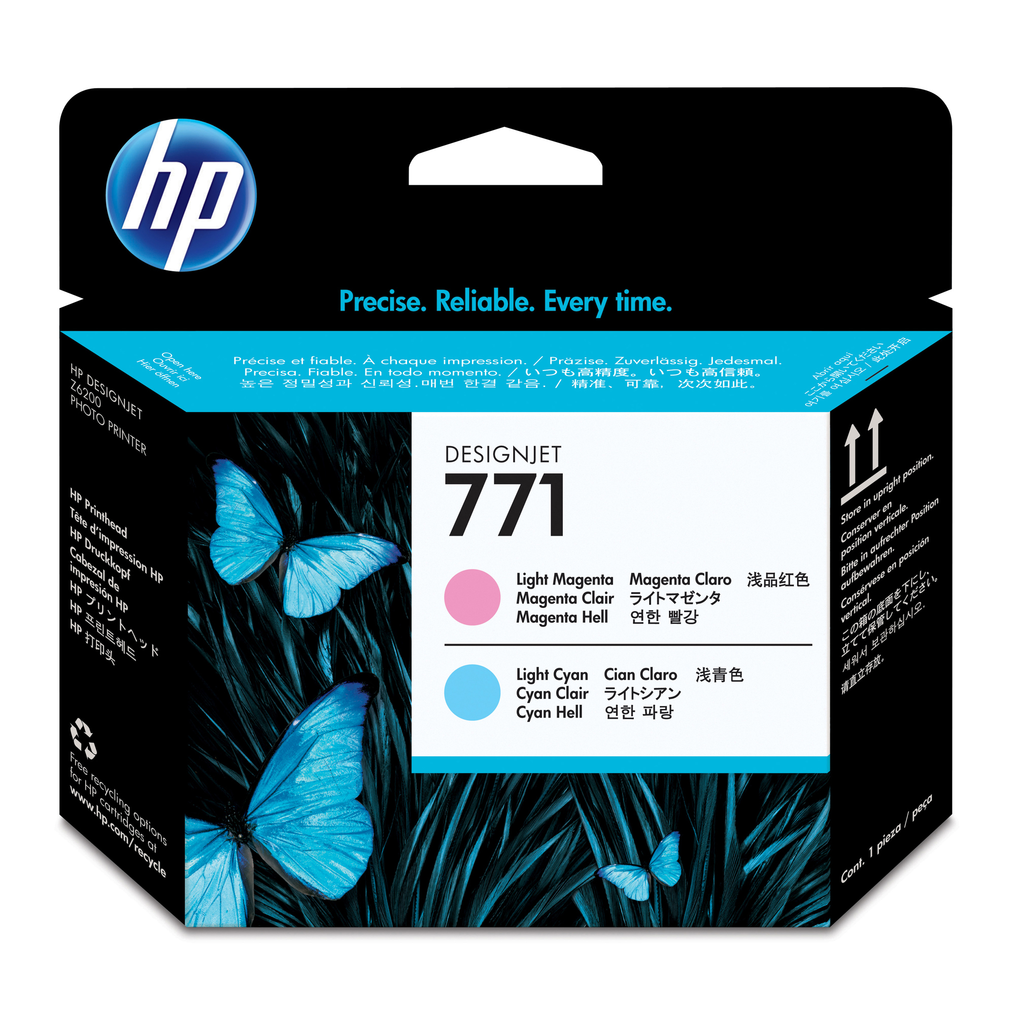 Hp - Testina di stampa - 771 - Magenta chiaro / Ciano chiaro - CE019A - 775 pag