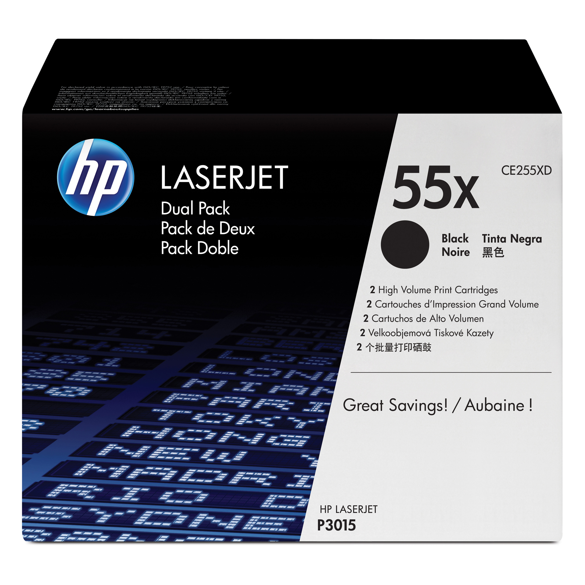 Hp - Confezione 2 Toner - 55X - Nero - CE255XD - 12.500 pag/cad