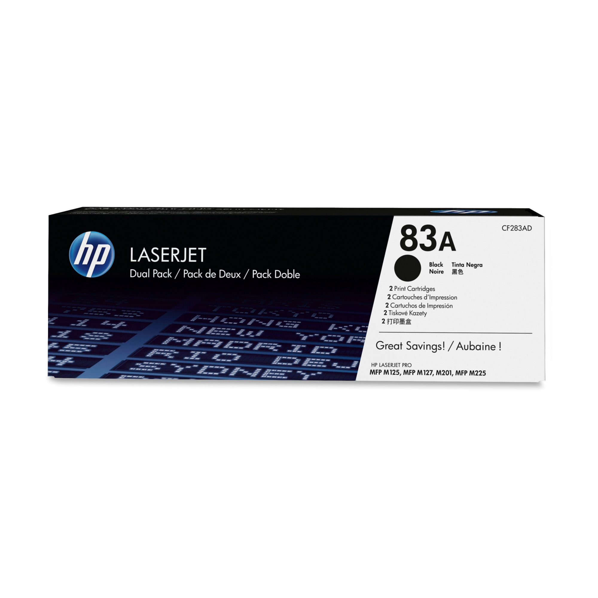 Hp - Confezione 2 Toner - 83A - Nero - CF283AD - 1.500 pag cad