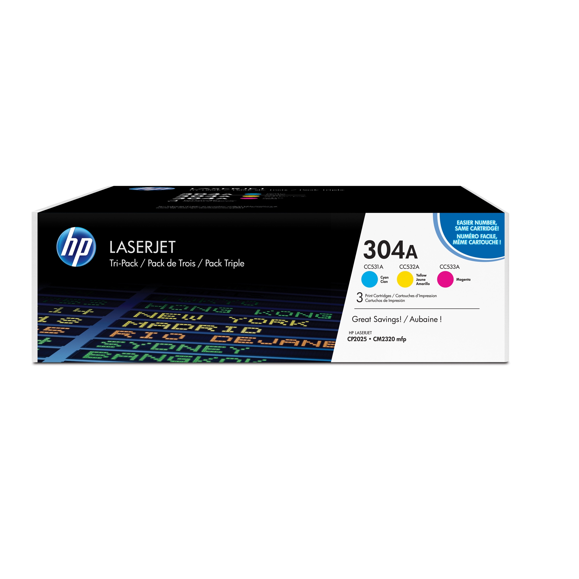 Hp - Confezione 3 Toner - 304A - C/M/Y - CF372AM - 2.800 pag cad