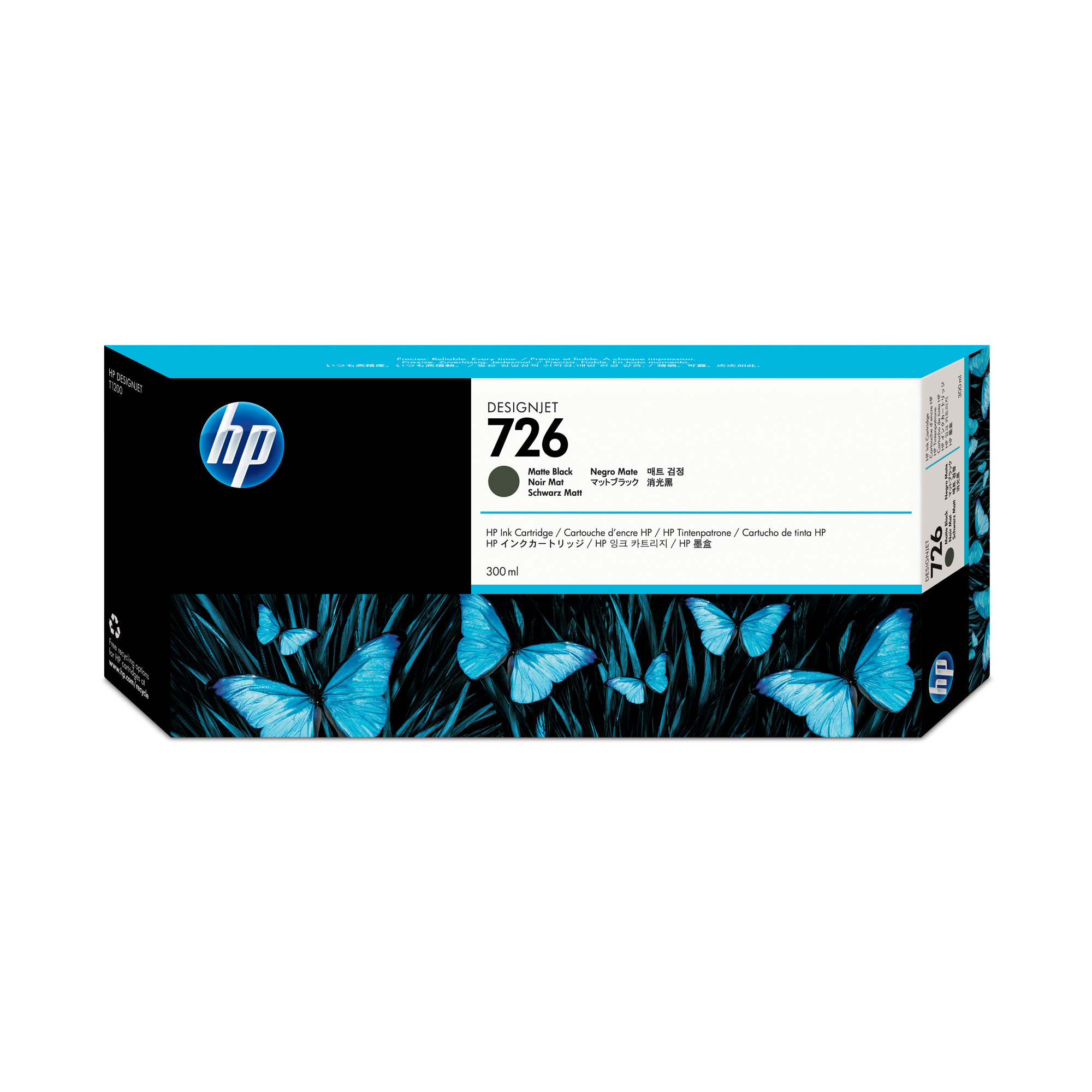 Hp - Cartuccia ink - 726 - Nero opaco - CH575A - 300ml