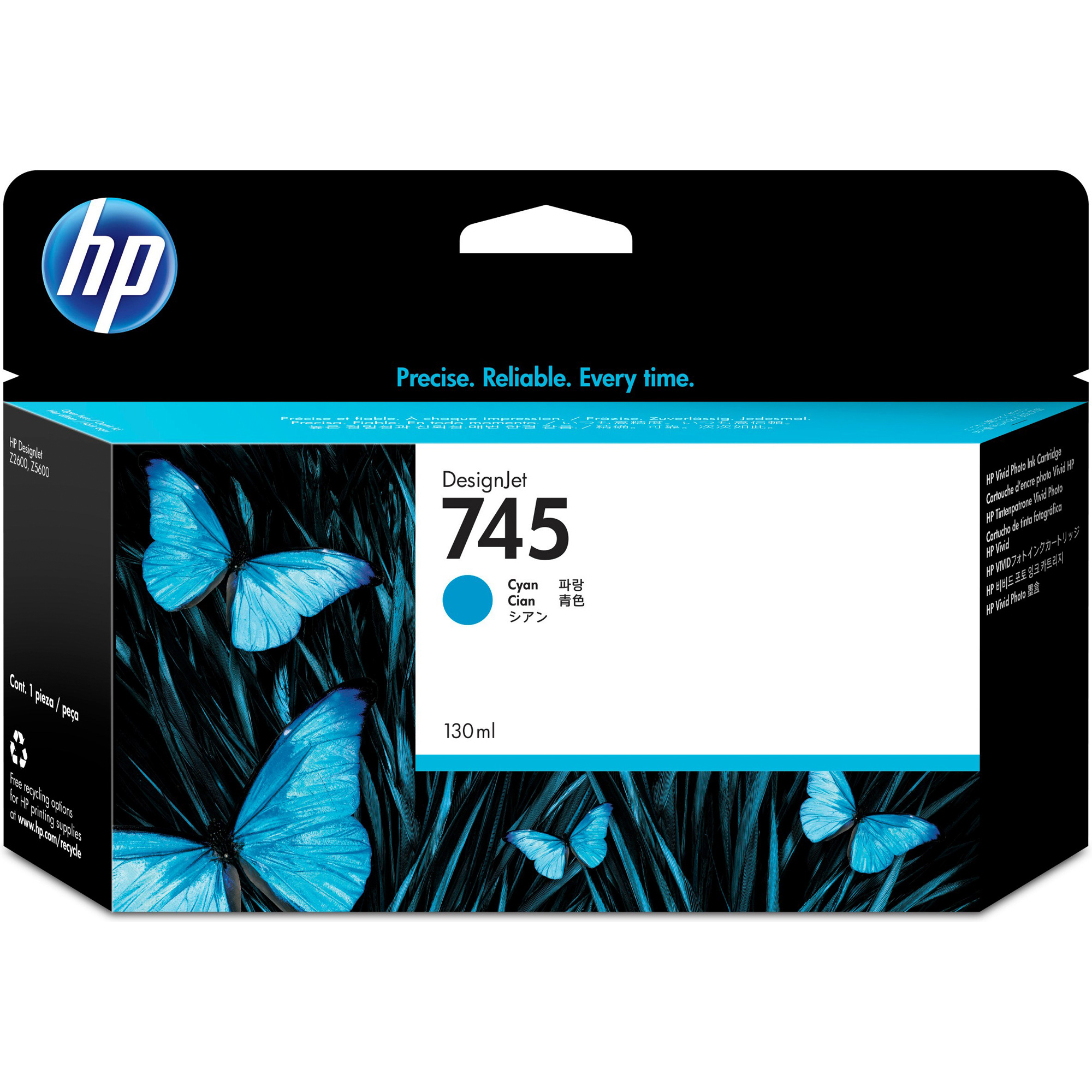 Hp - Cartuccia ink - 745 - Ciano fotografico - F9J97A - 130ml