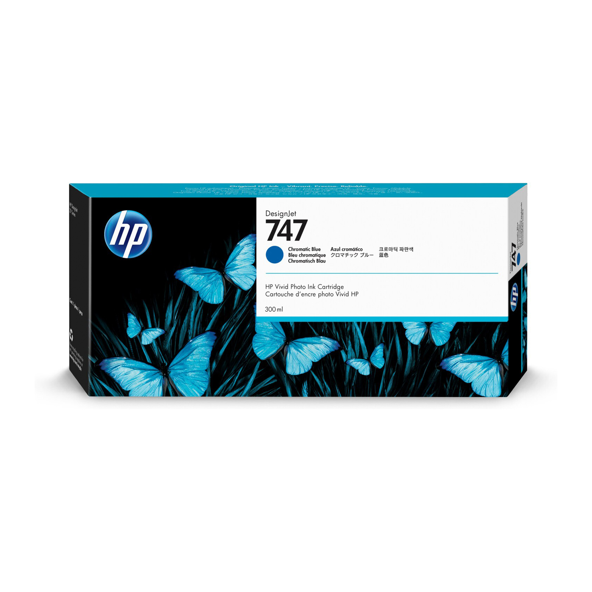 Hp - Cartuccia ink - 747 - Blu cromatico - P2V85A - 300ml