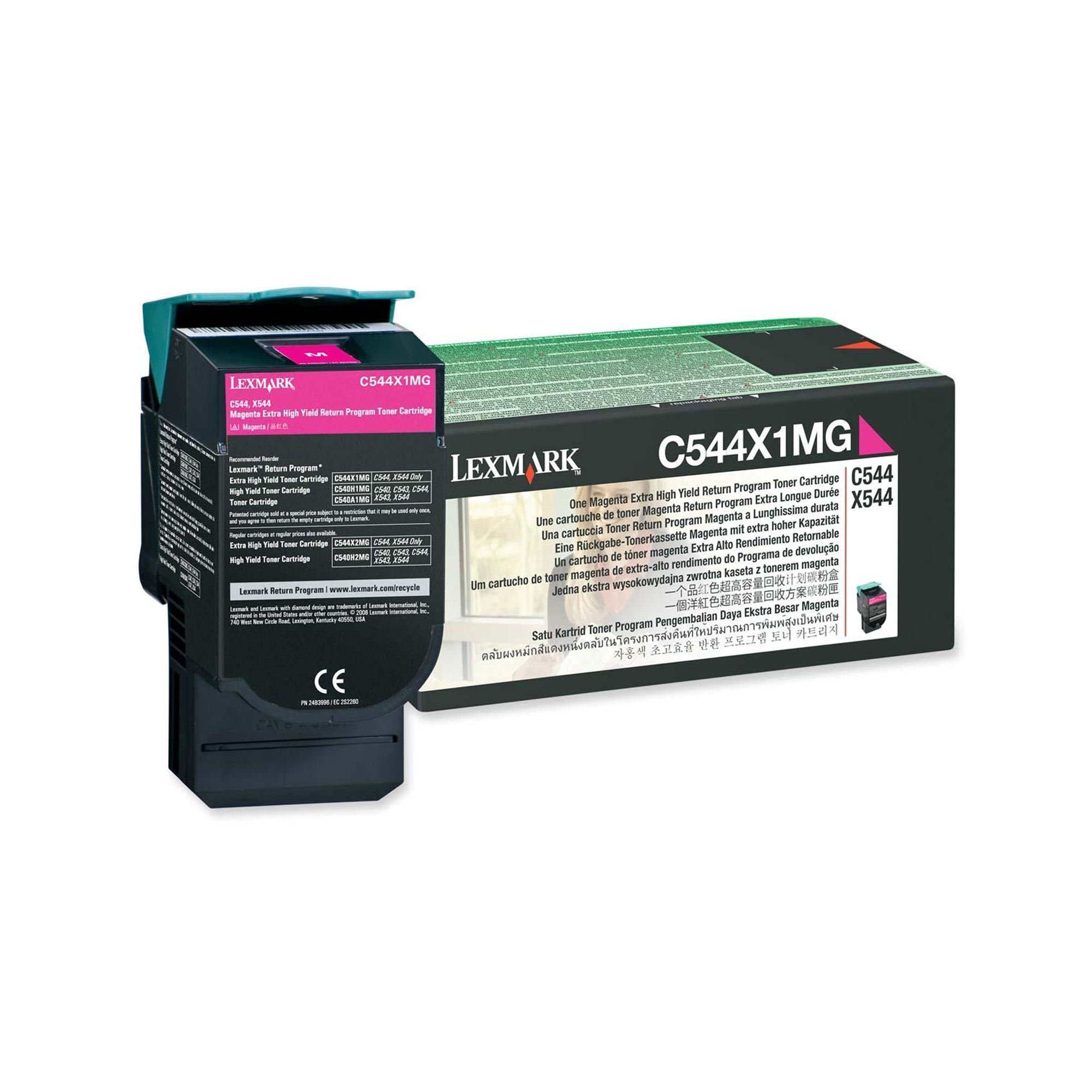 Lexmark - Toner - Magenta - C544X1MG - return program - 4.000 pag