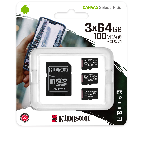 64GB MICSD CANVASELECTPLUS 3+1ADP
