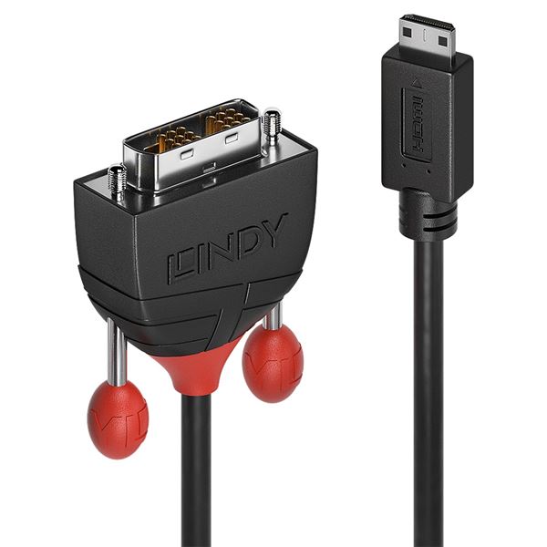 CAVO MINI HDMI A DVI-D BLACK 3M