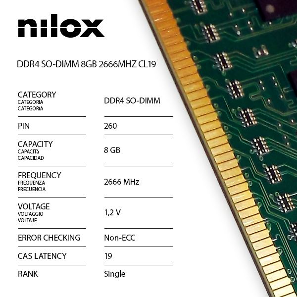 RAM DDR4 SO-DIMM 8GB 2666MHZ CL19