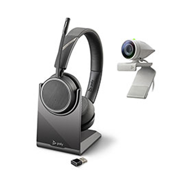 Webcam Studio P5+Cuffia Voyager 4220-Poly