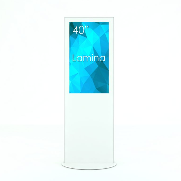 TOTEM LAMINA 4K 40 TOUCH BIANCO