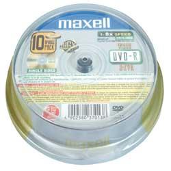 DVD-R  16X  4.7GB  CAMPANA 10 PZ.