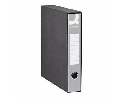 Registratore commerciale con custodia Q-Connect dorso 5 cm - 23x30 cm - grigio